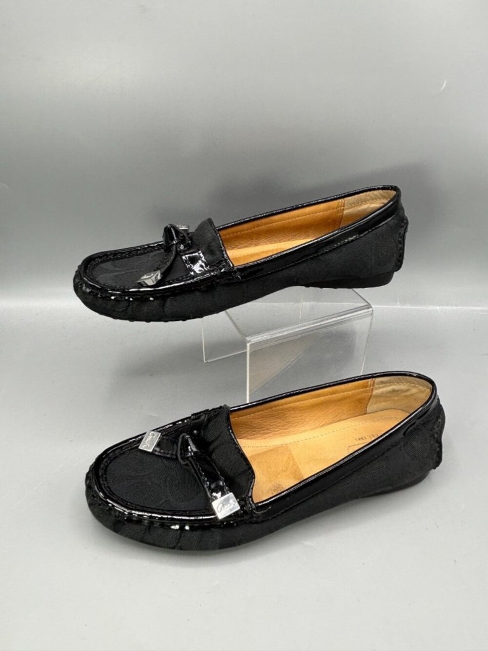 Coach Frida Flat Loafers Womens US 7B Black Casual Workwear Everyday Slip On